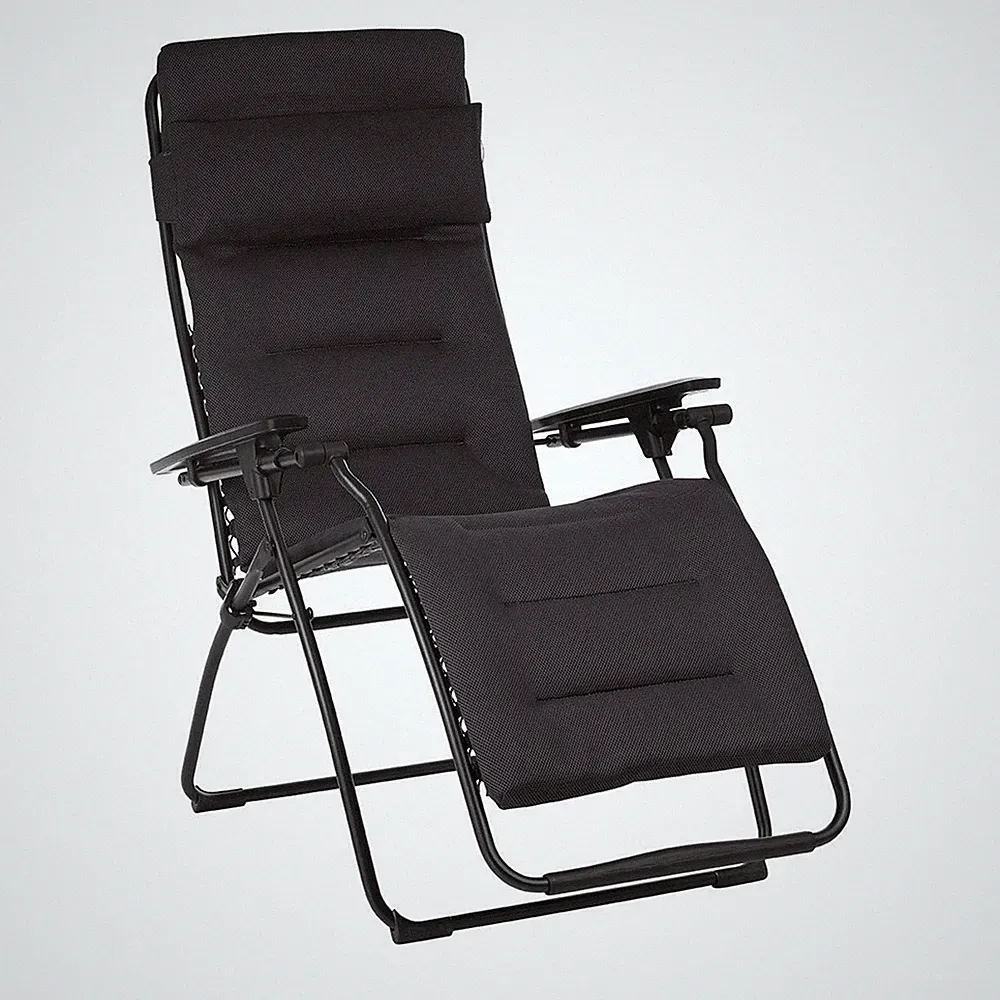 Lafuma Futura Air Comfort Zero Gravity Indoor Outdoor Recliner Chair, Acier