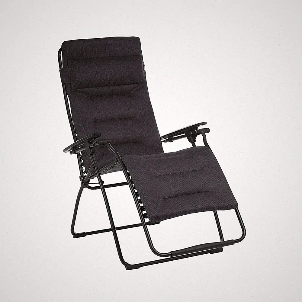 Lafuma Futura XL Air Comfort Series Outdoor Zero Gravity Lounge Chair, Black