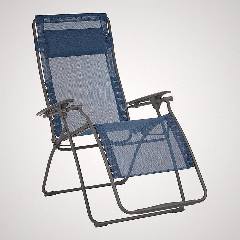 Lafuma Futura XL Zero Gravity Steel Framed Lawn Recliner Chair, Ocean (Open Box)
