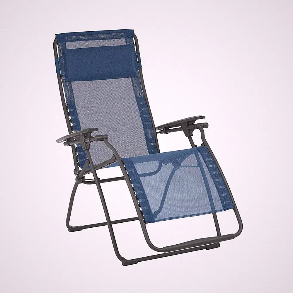 Lafuma LFM3118-8547 Futura Gravity Outdoor Lounge Recliner, Ocean Blue