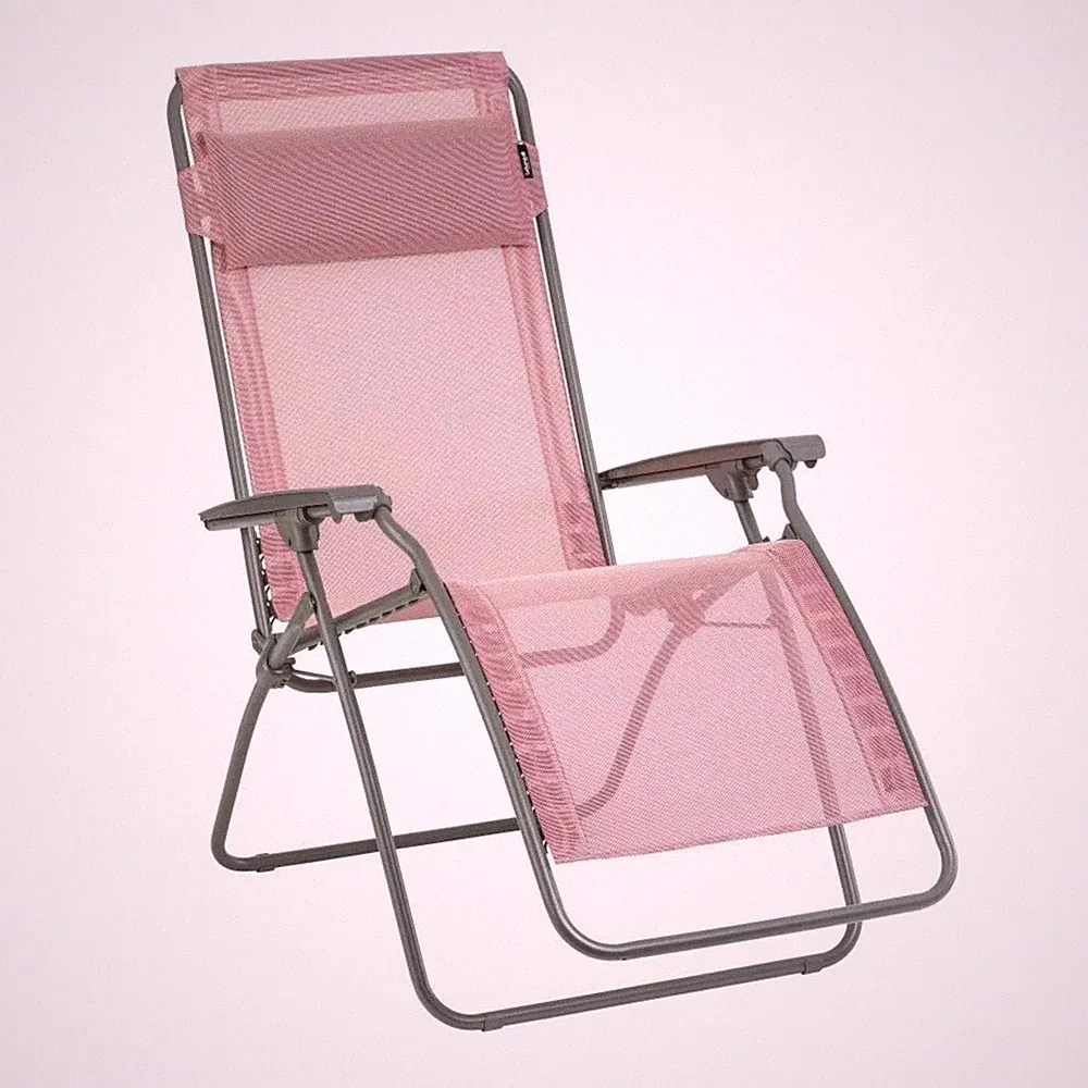 Lafuma R Clip Reclining Foldable Zero Gravity Relaxation Patio Chair, Cerisier