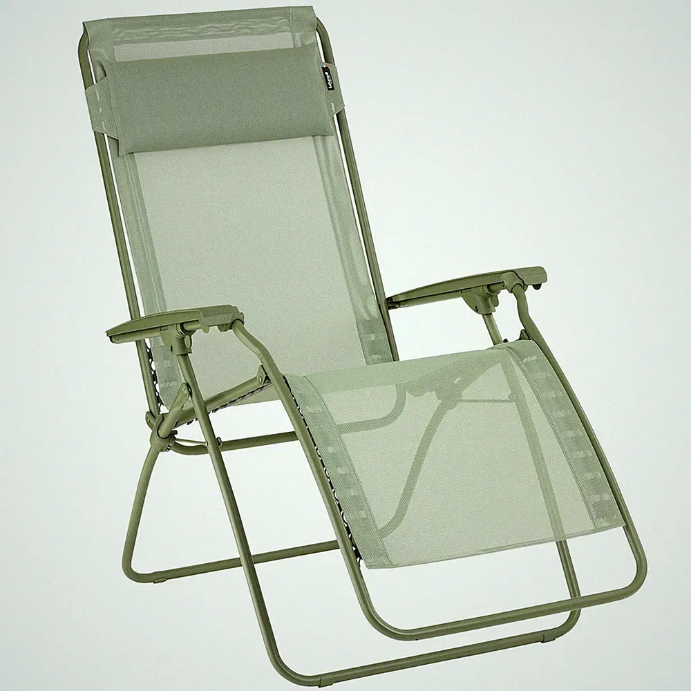 Lafuma R Clip Reclining Foldable Zero Gravity Relaxation Patio Chair, Moss Green